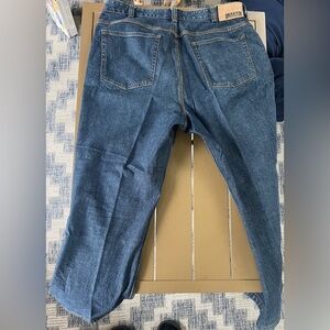 Duluth Trading Co. Classic Flex Ballroom Blue Jeans. Men 38x30. Firehose Pockets